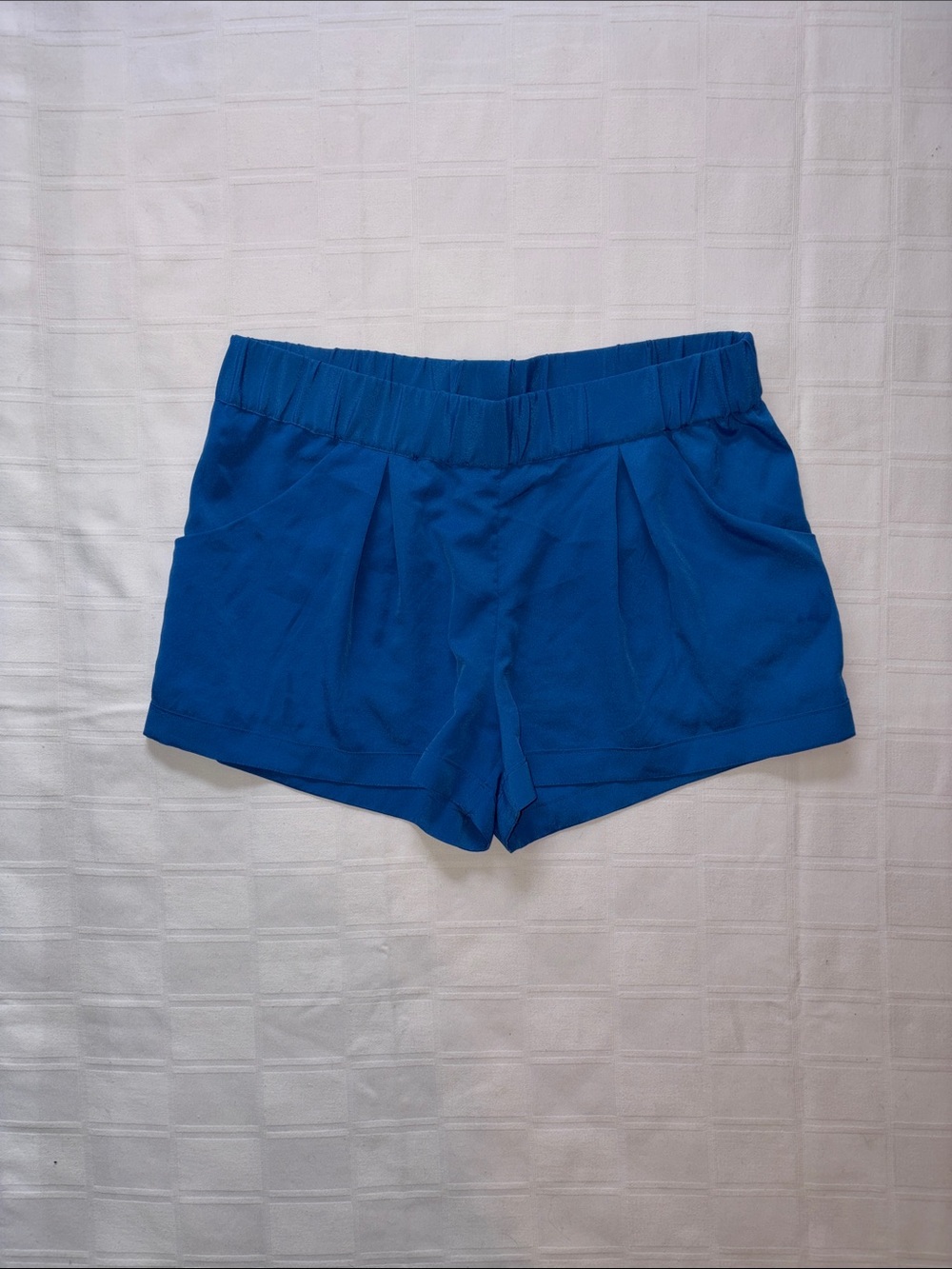 BCBGMaxAzria Royal Blue High-Waist Pleated Women's Shorts